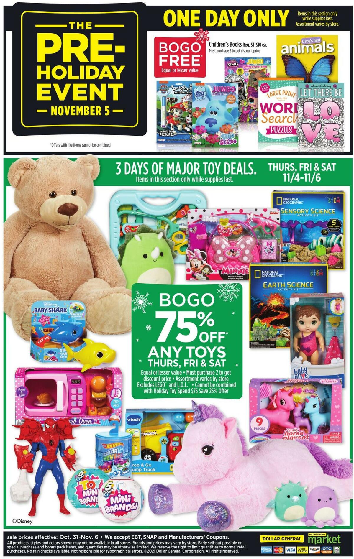 Dollar General One Day Only Weekly Ad from October 31