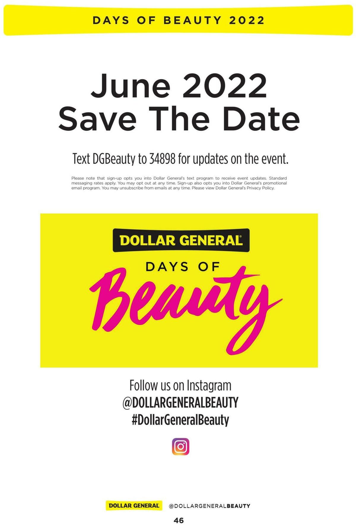 Dollar General Beauty Cents Magazine Weekly Ad from November 4