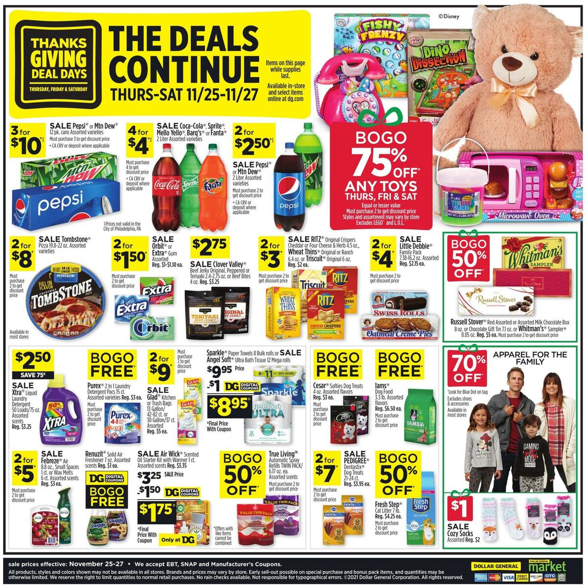 Dollar General Thanksgiving Deal Days Weekly Ad from November 25