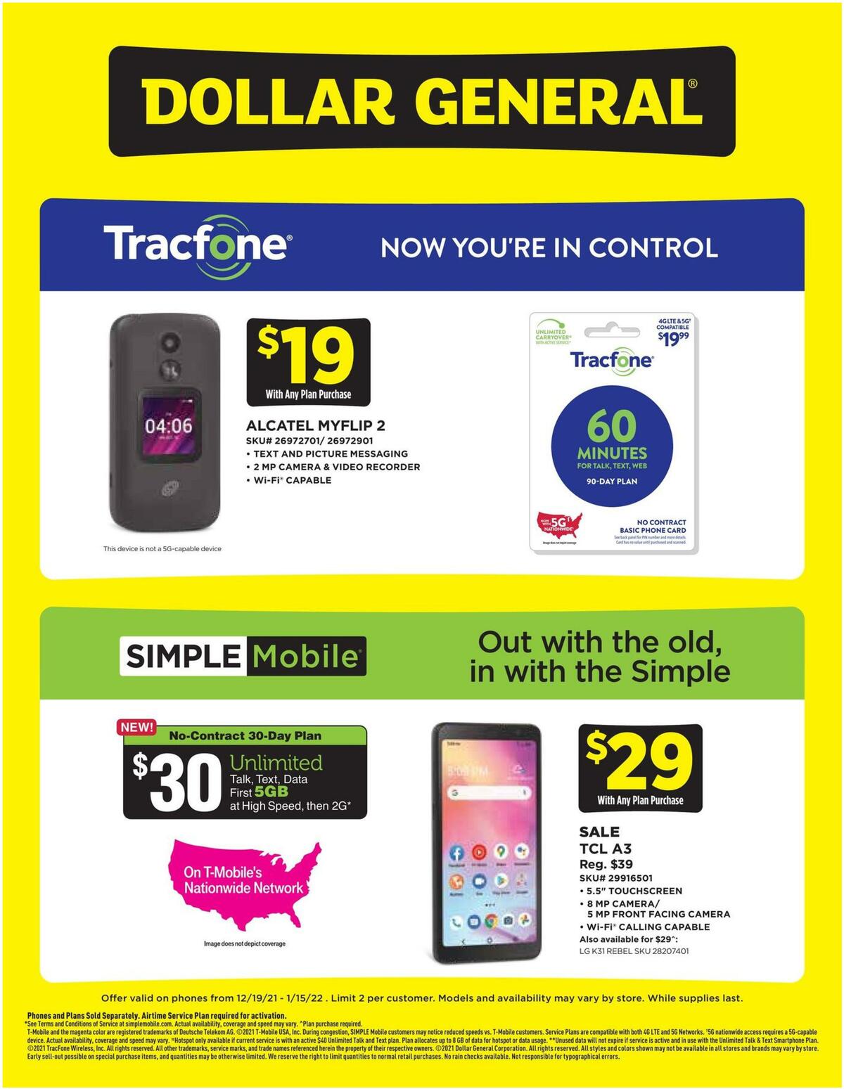 Dollar General Weekly Wireless Specials Weekly Ad from December 19
