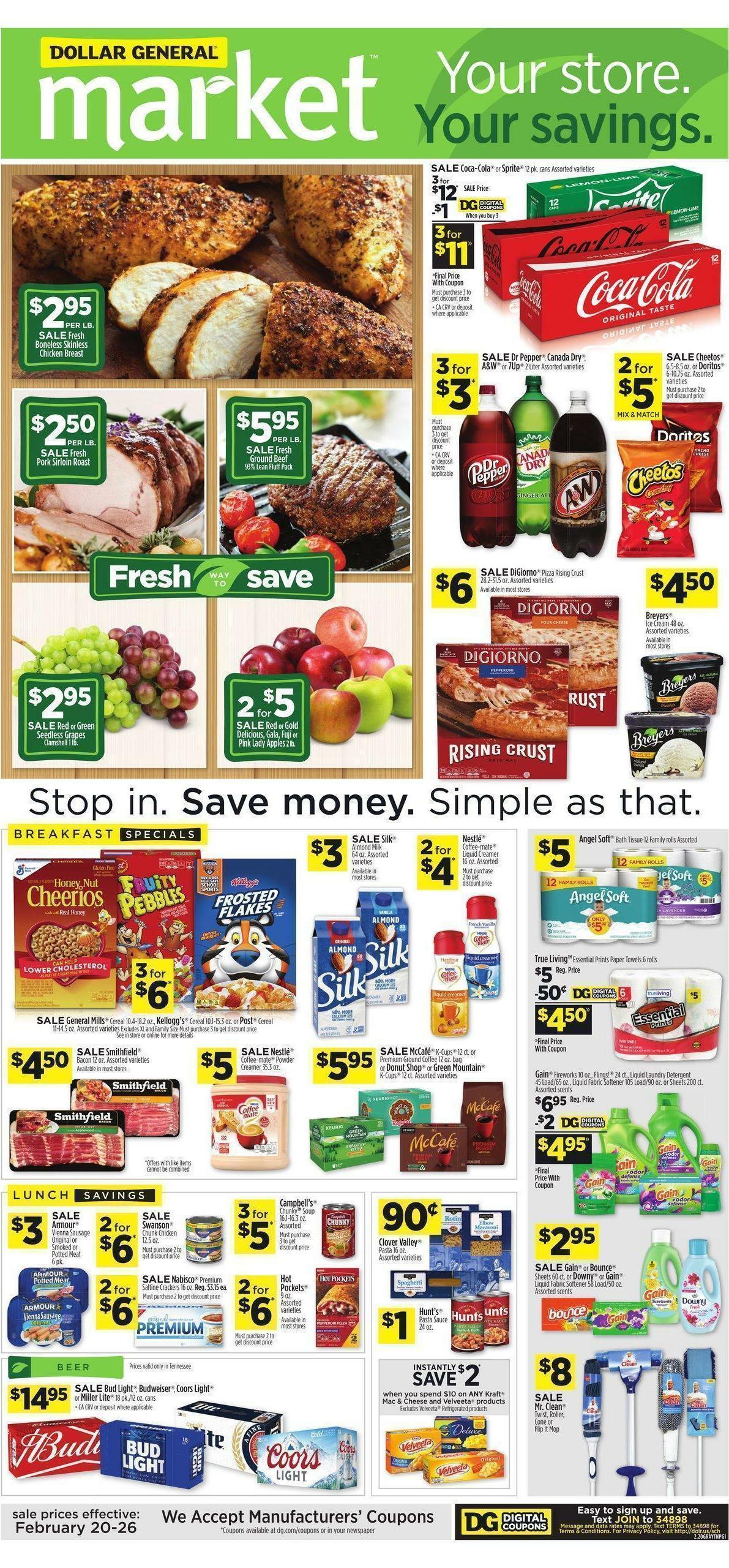 Dollar General Market Ad Weekly Ad from February 20