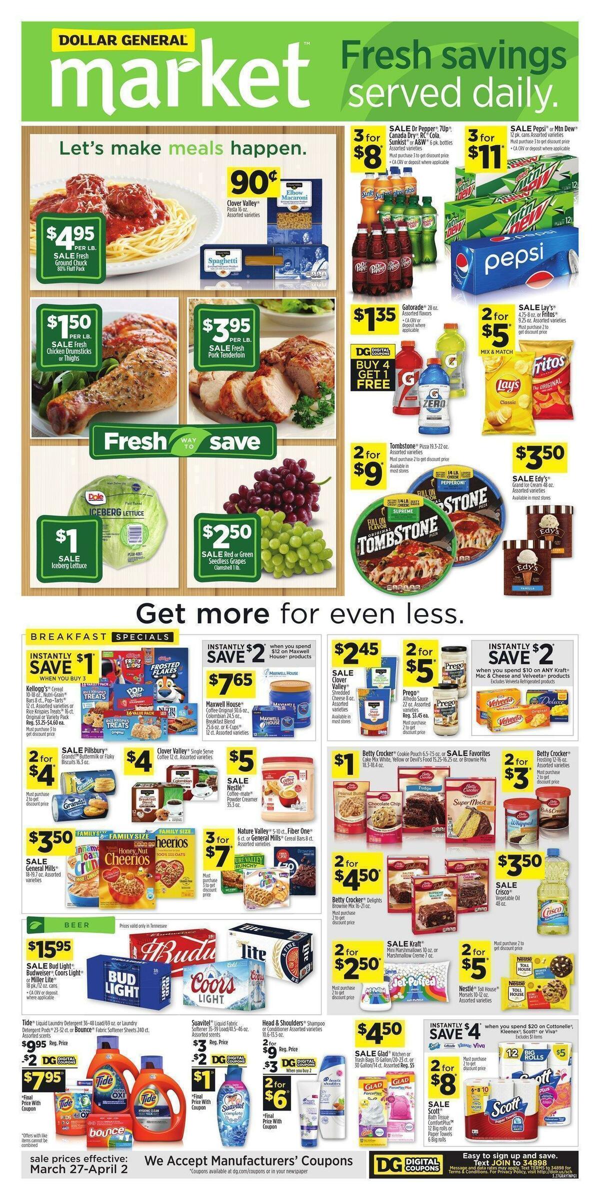 Dollar General Market Ad Weekly Ad from March 27