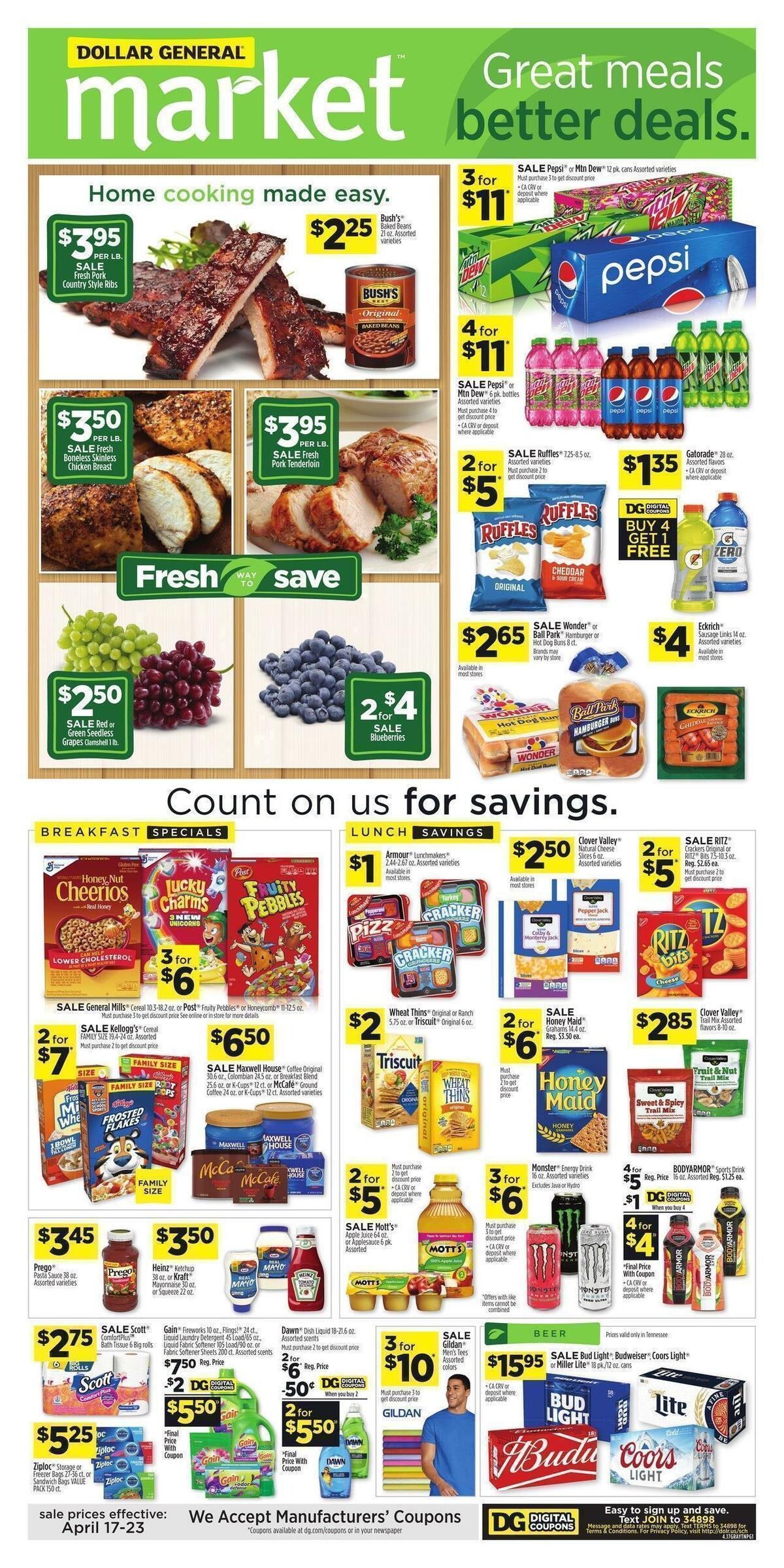 Dollar General Market Ad Weekly Ad from April 17