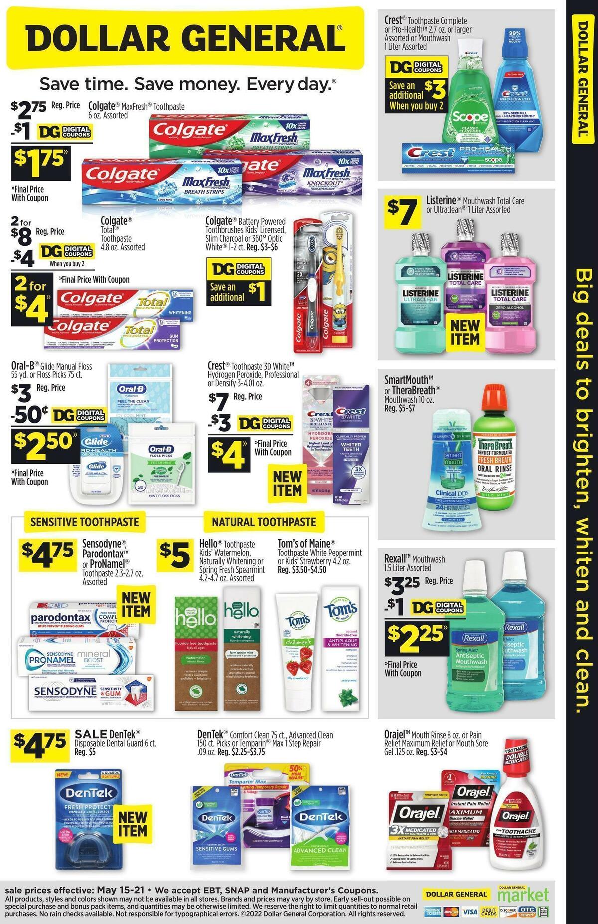 Dollar General Dental Deals Weekly Ad from May 15