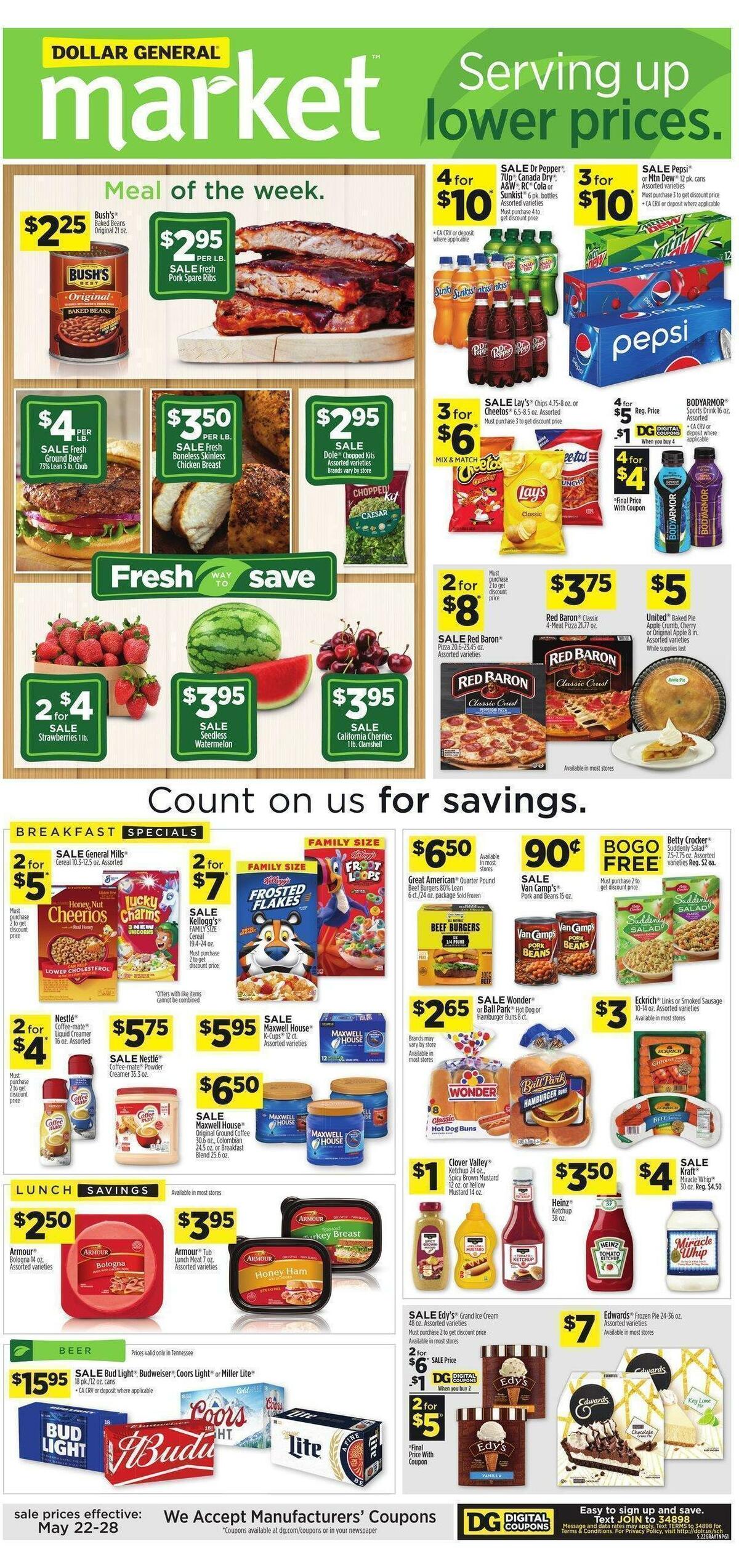 Dollar General Market Ad Weekly Ad from May 22