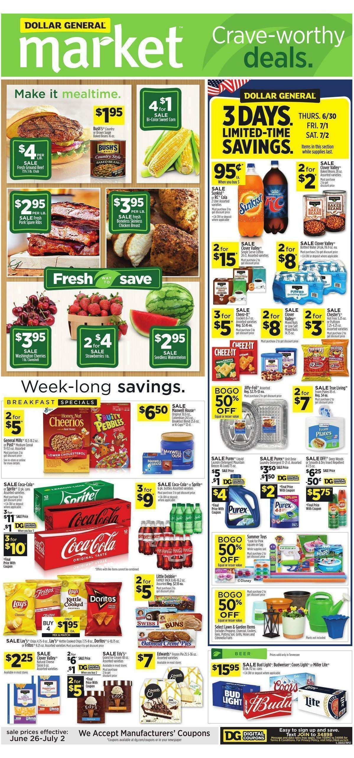 Dollar General Market Ad Weekly Ad from June 26