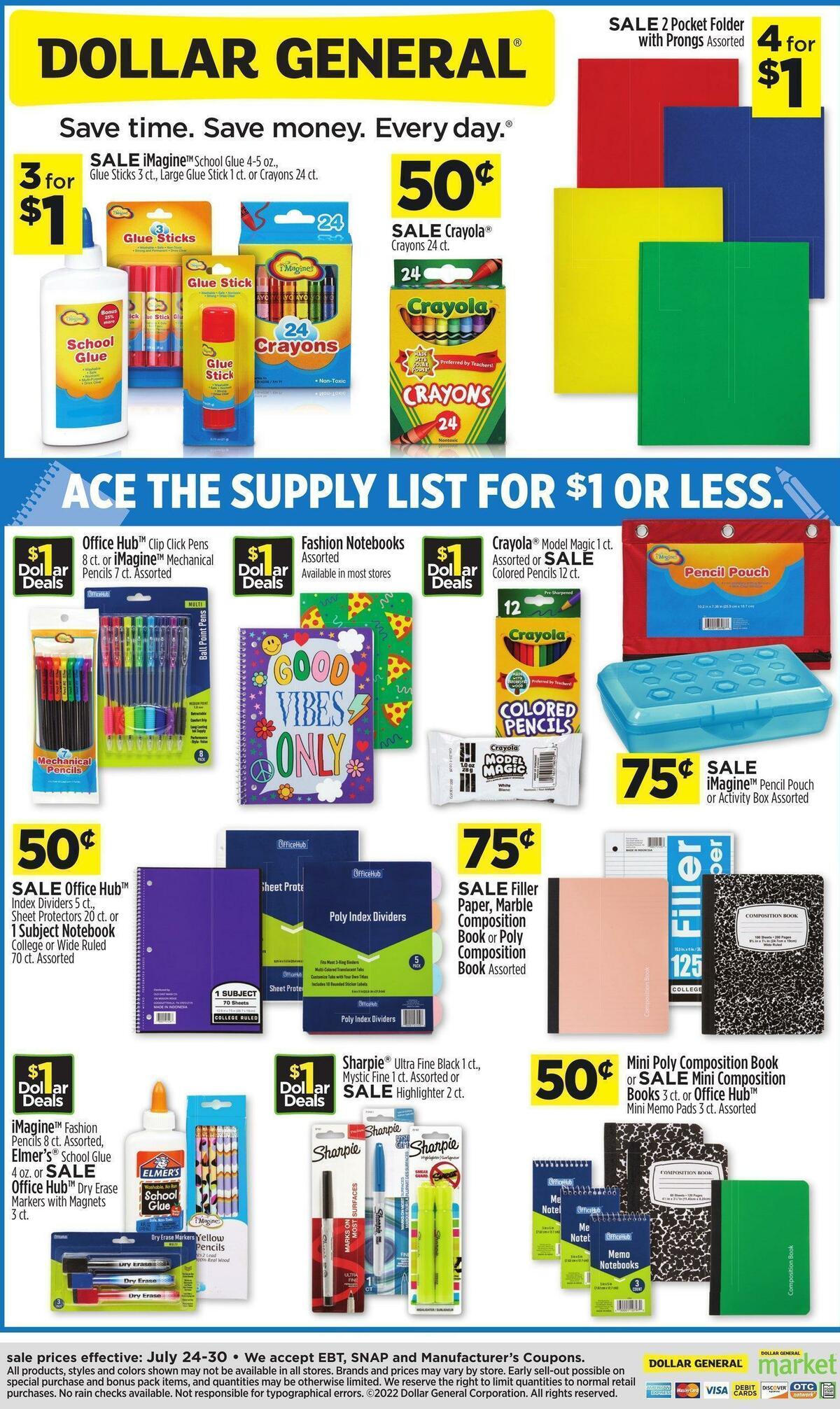 Dollar General Weekly Ad from July 24