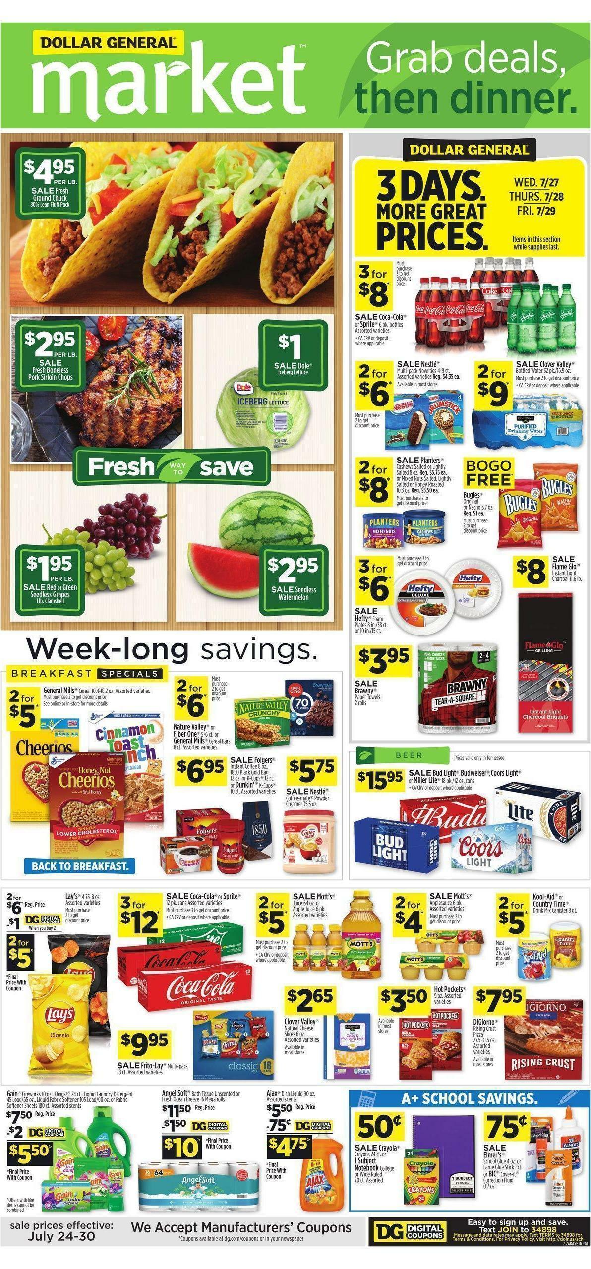 Dollar General Market Ad Weekly Ad from July 24