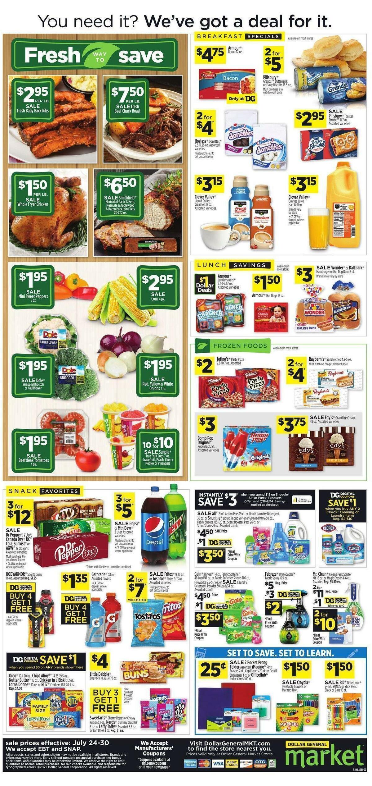 Dollar General Market Ad Weekly Ad from July 24