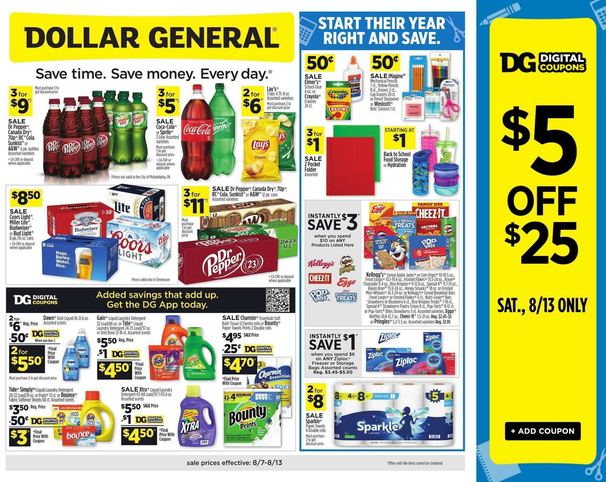 Dollar General Weekly Ad from August 7