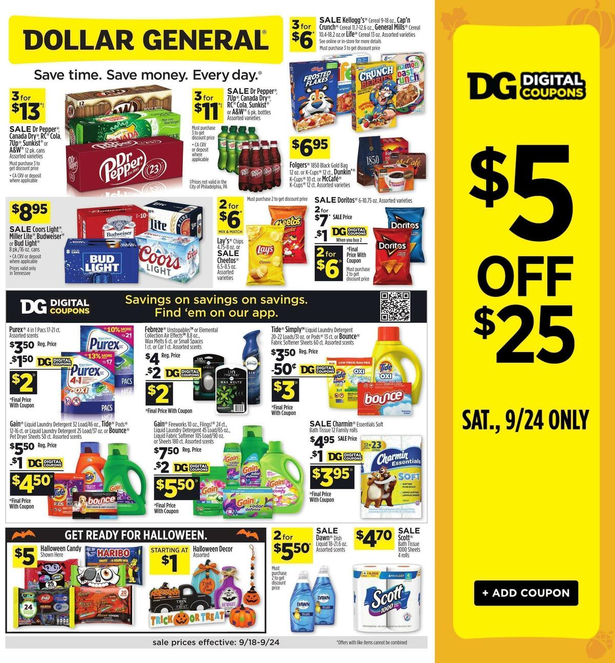 Dollar General Weekly Ad from September 18