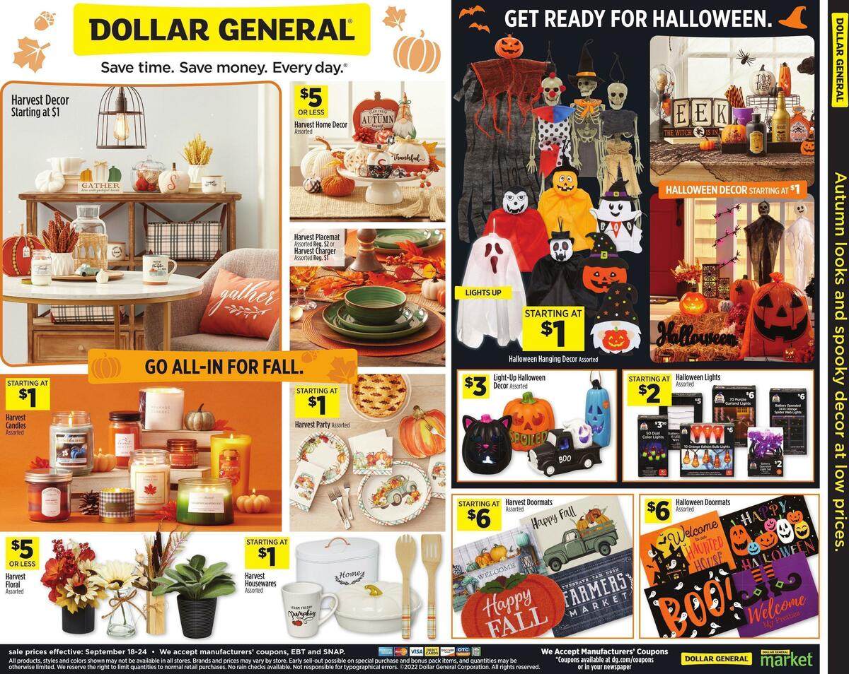 Dollar General Get Ready for Halloween Weekly Ad from September 18