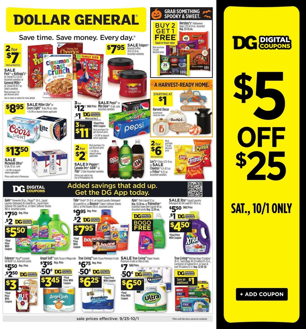 Dollar General Weekly Ad from September 25