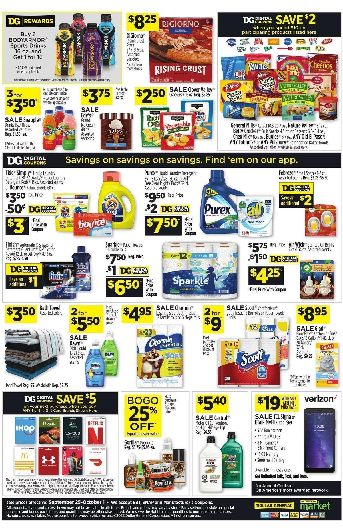 Dollar General Weekly Ad from September 25