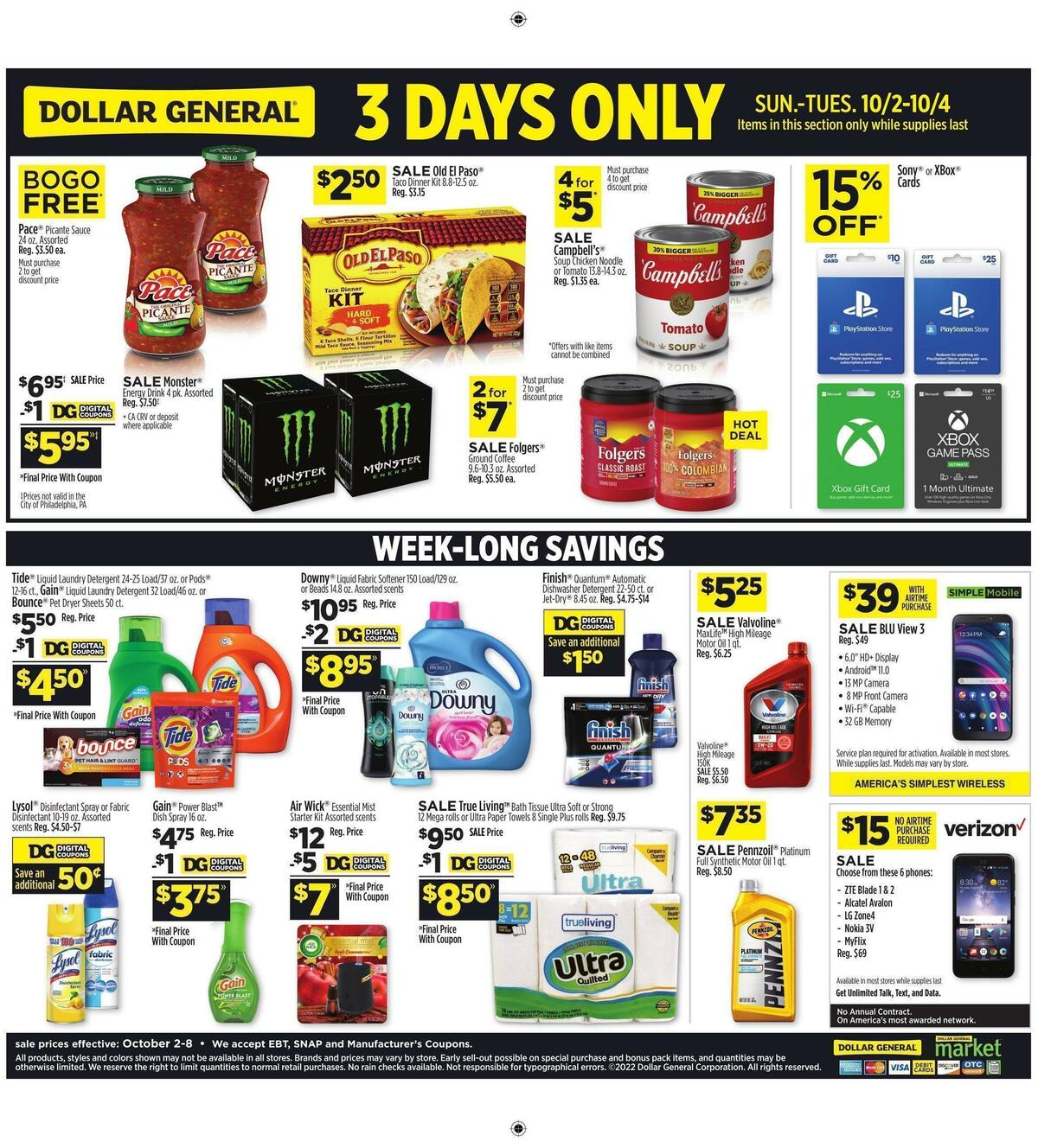 Dollar General Weekly Ad from October 2