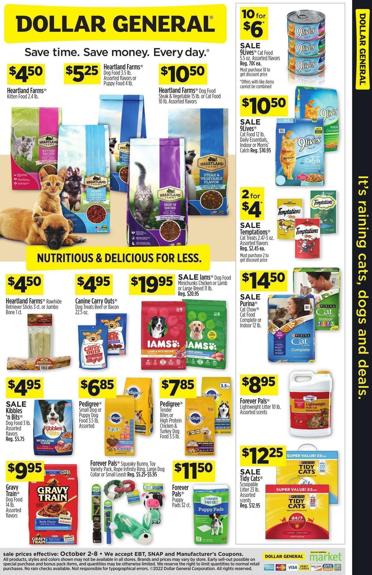 Dollar General It’s raining cats, dogs and deals. Weekly Ad from October 2