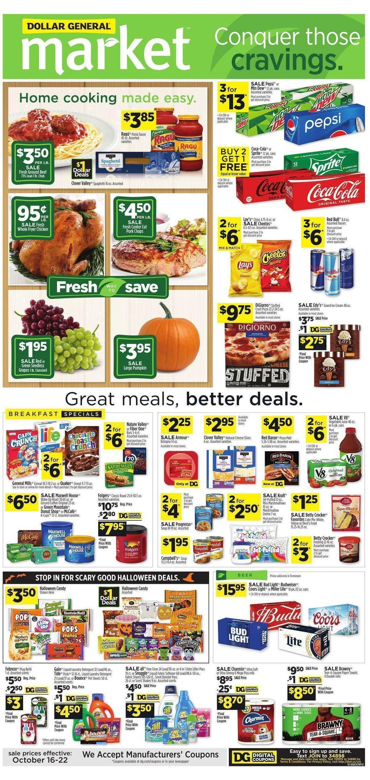 Dollar General Market Ad Weekly Ad from October 16