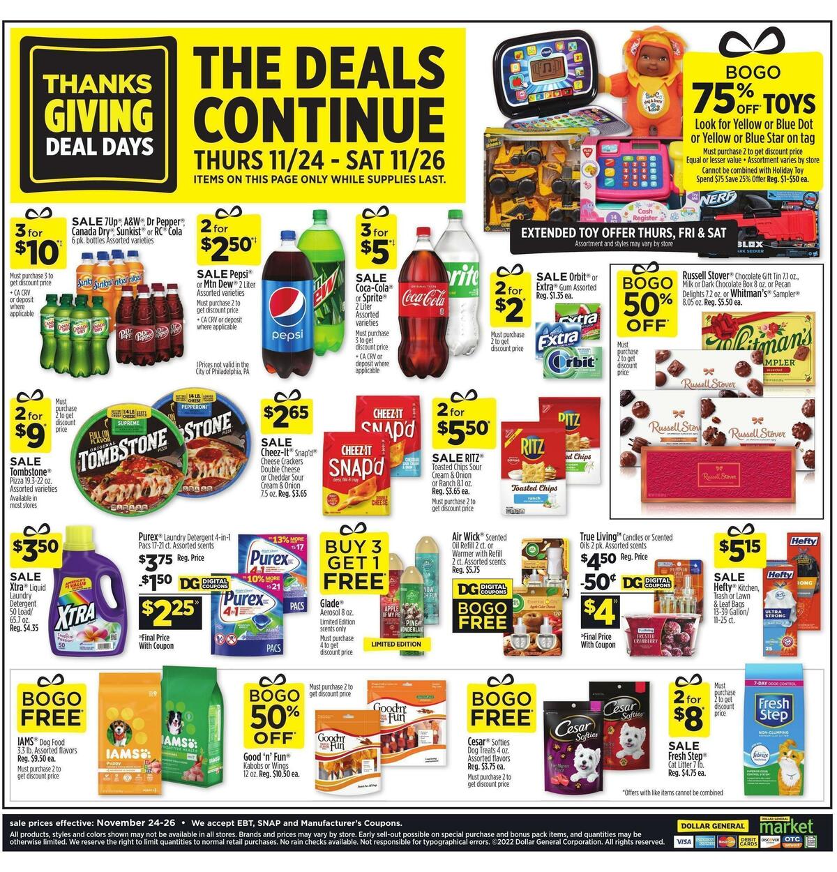 Dollar General Thanksgiving Deal Days Weekly Ad from November 24