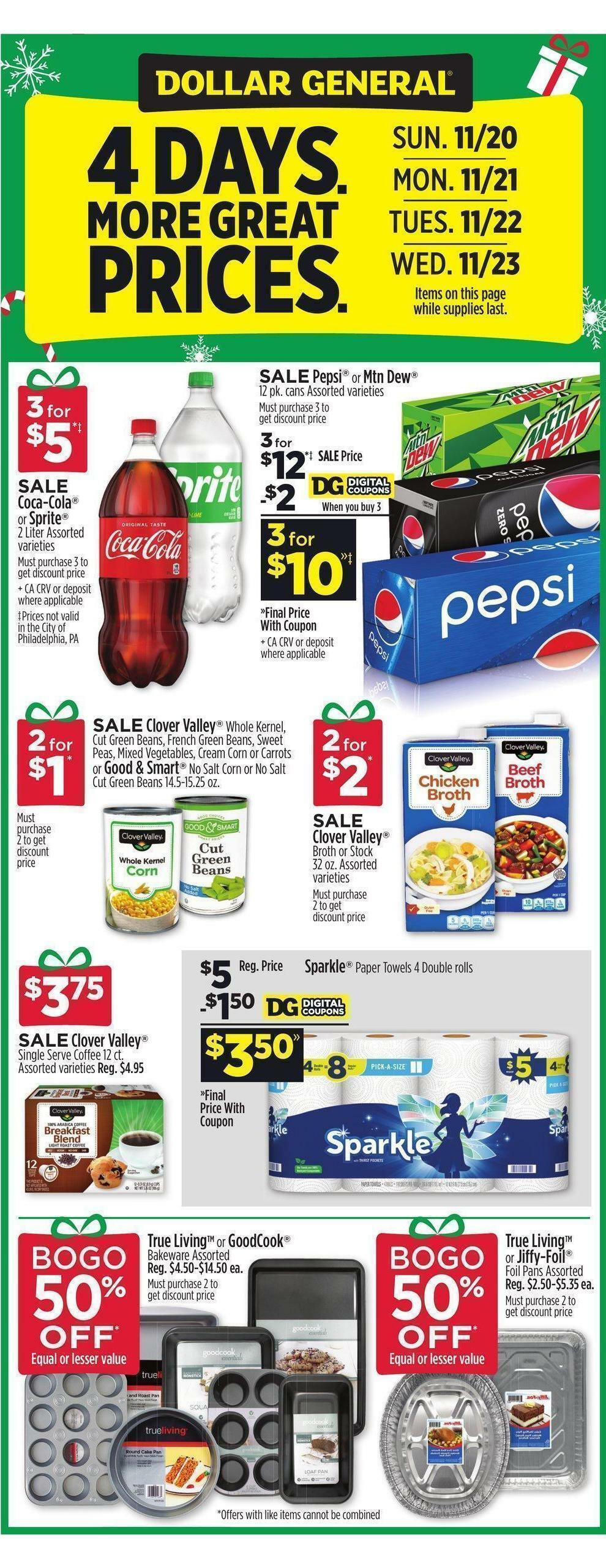 Dollar General Weekly Ad from November 20