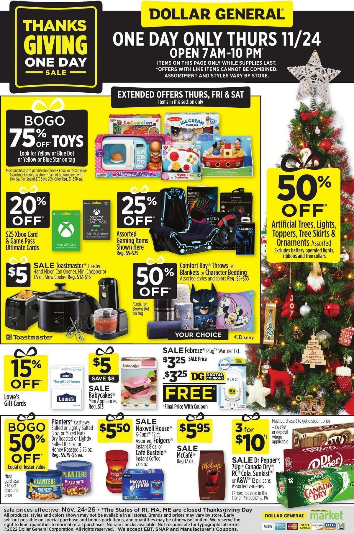 Dollar General Weekly Ad from November 20