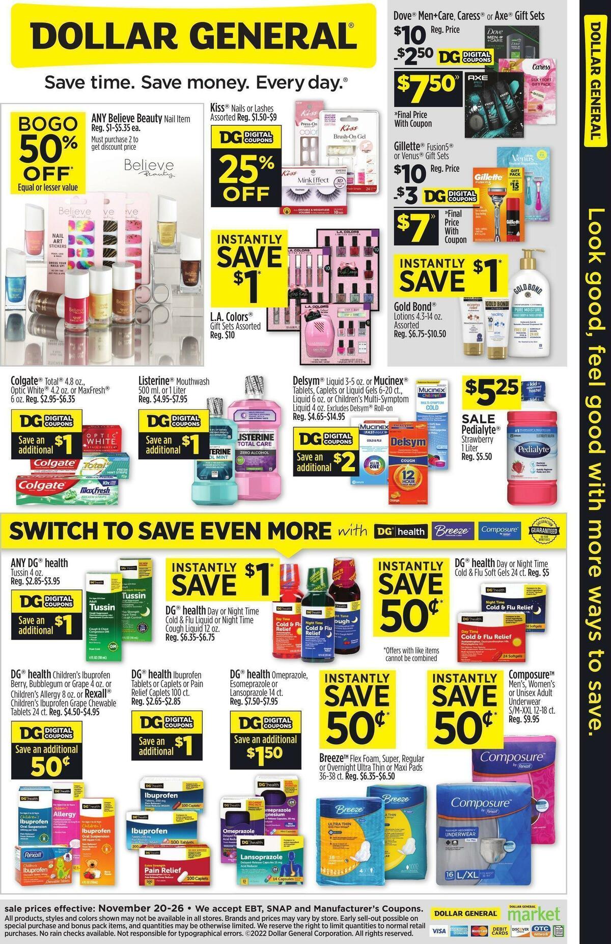 Dollar General Look good, feel good with more ways to save Weekly Ad from November 20