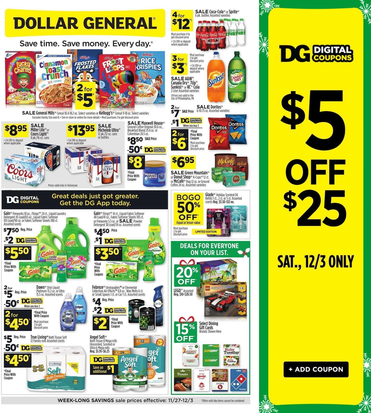 Dollar General Weekly Ad from November 27