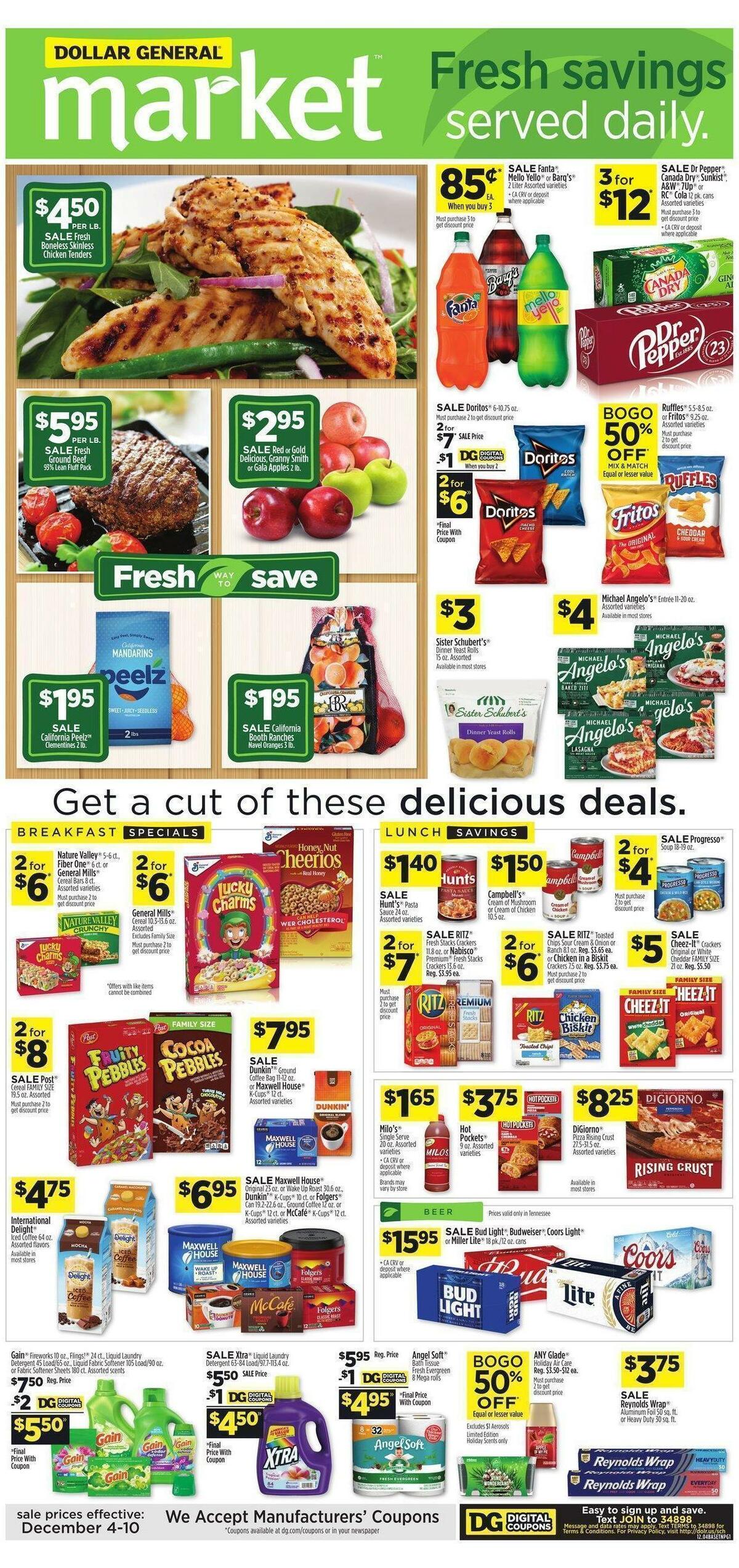 Dollar General Market Ad Weekly Ad from December 4
