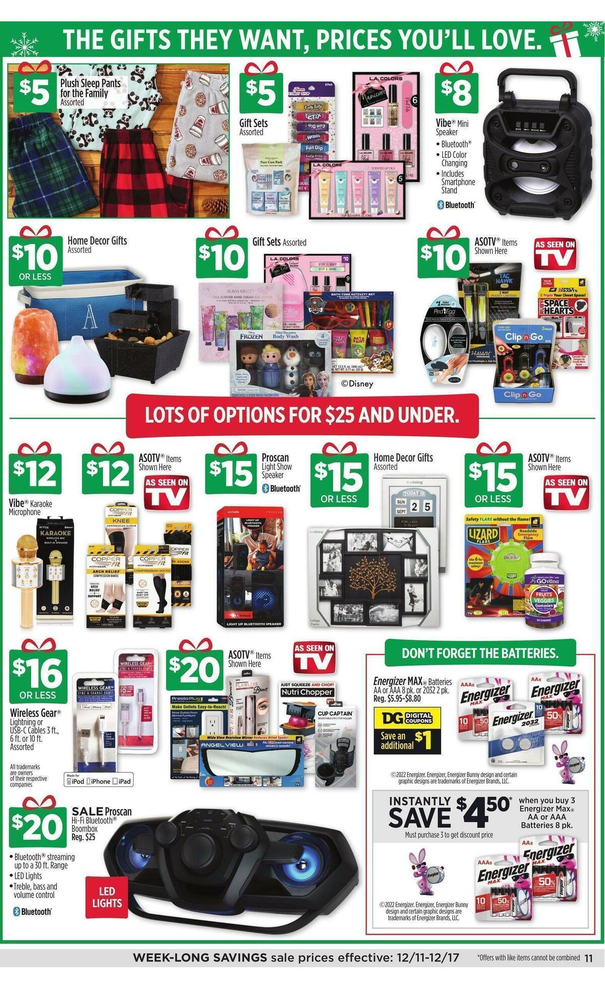 Dollar General Weekly Ad from December 11