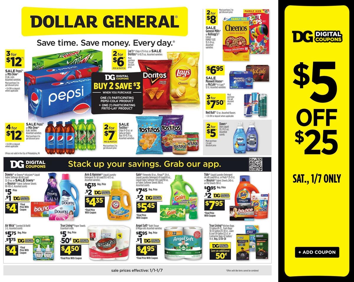 Dollar General Weekly Ad from January 1