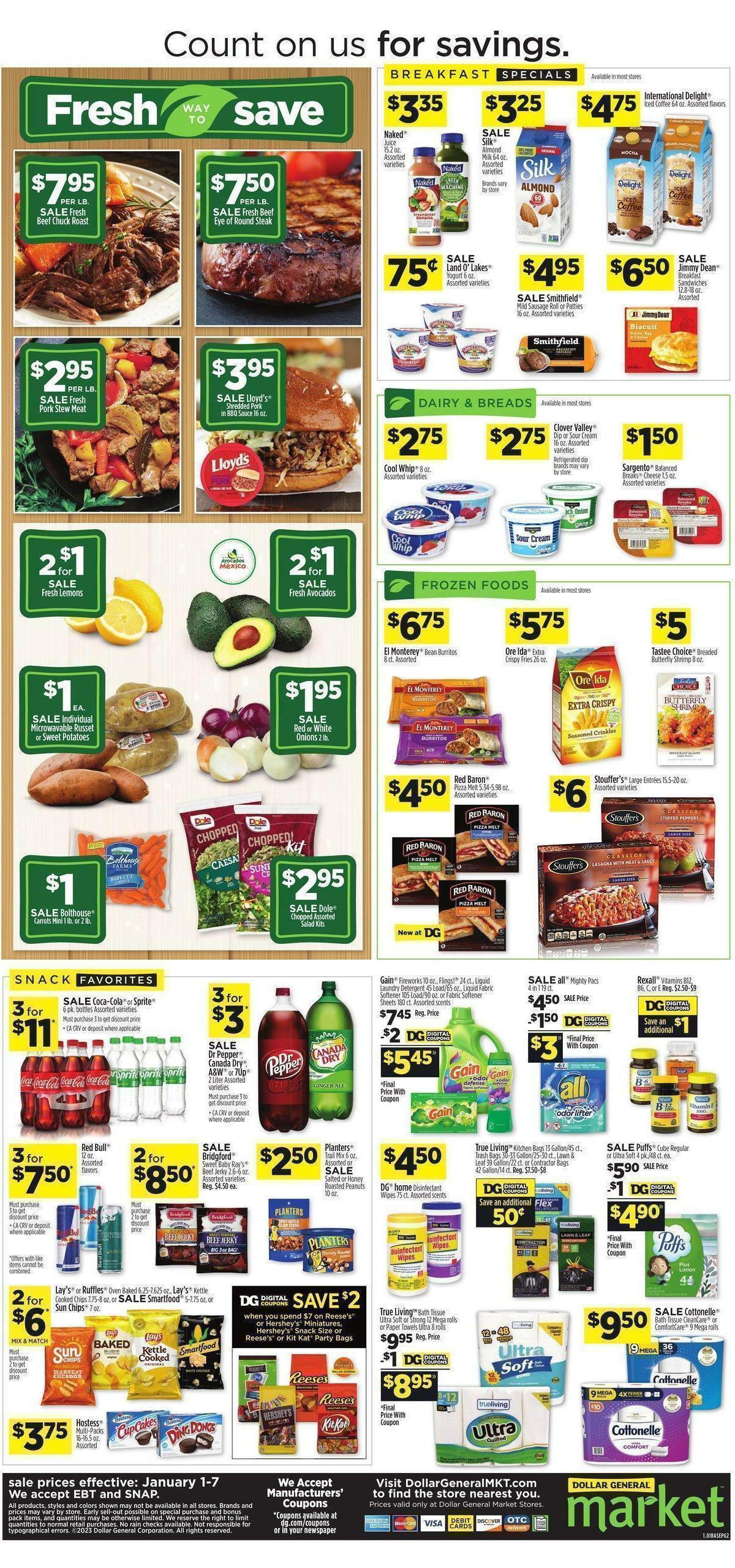 Dollar General Market Ad Weekly Ad from January 1
