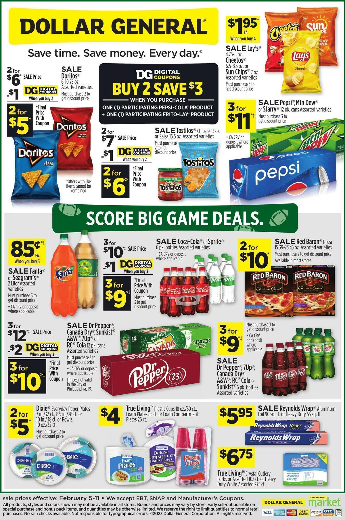 Dollar General Score Big Game Deals Weekly Ad from February 5