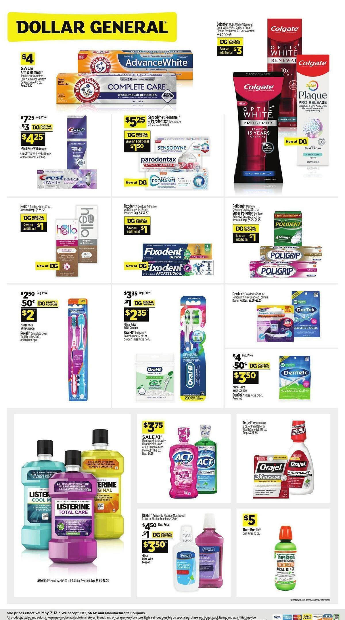 Dollar General HBA Dental SSM Weekly Ad from May 7