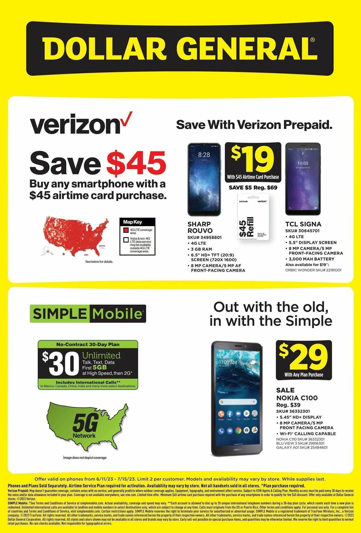 Dollar General Weekly Wireless Specials Weekly Ad from June 11