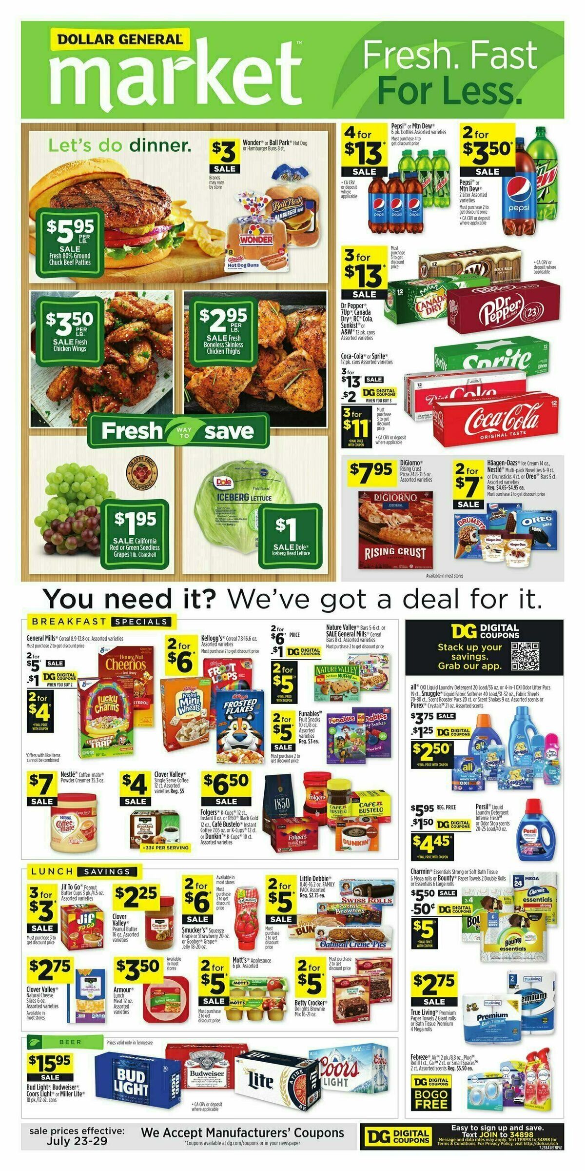 Dollar General Market Ad Weekly Ad from July 23