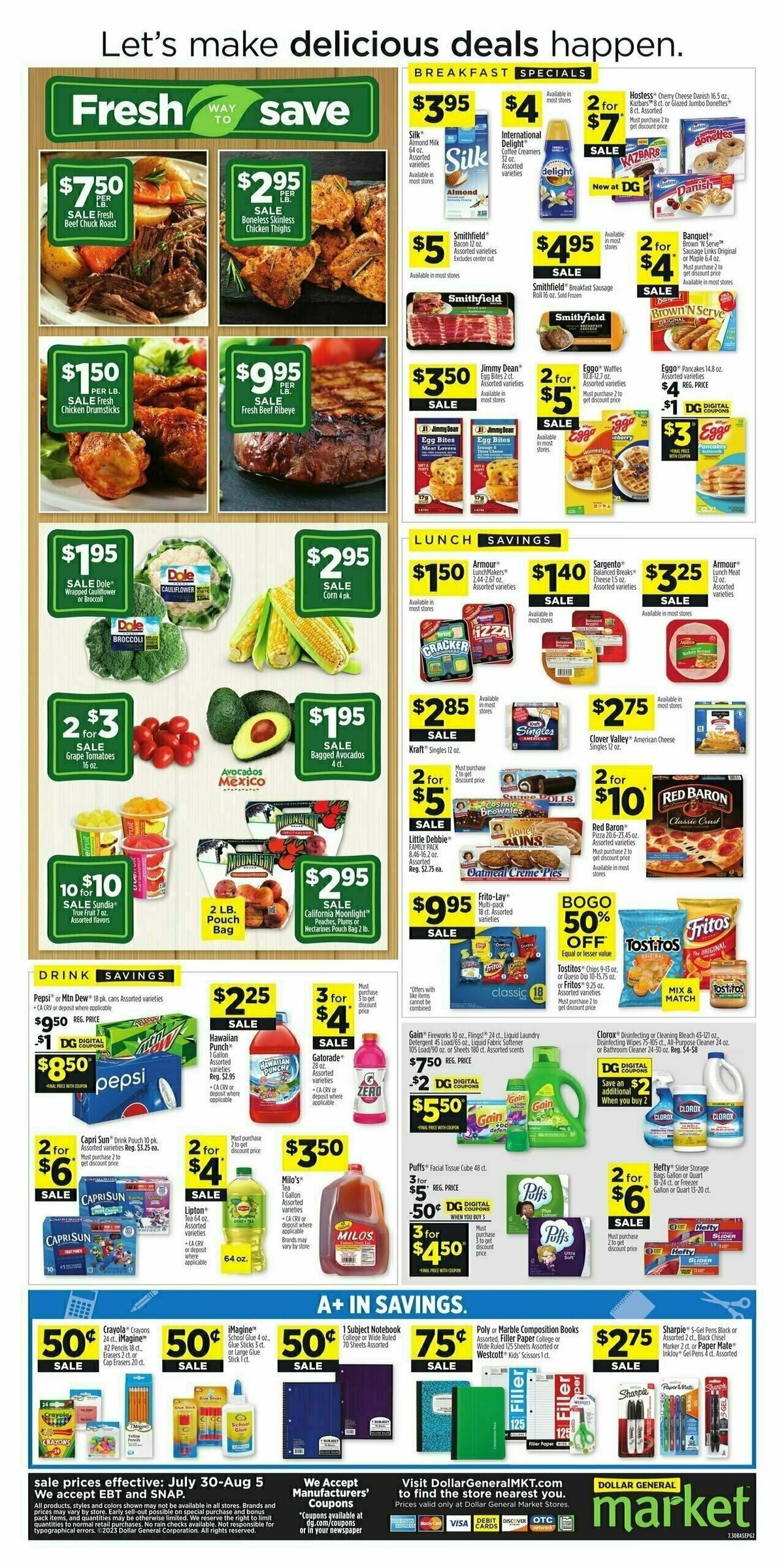 Dollar General Market Ad Weekly Ad from July 30
