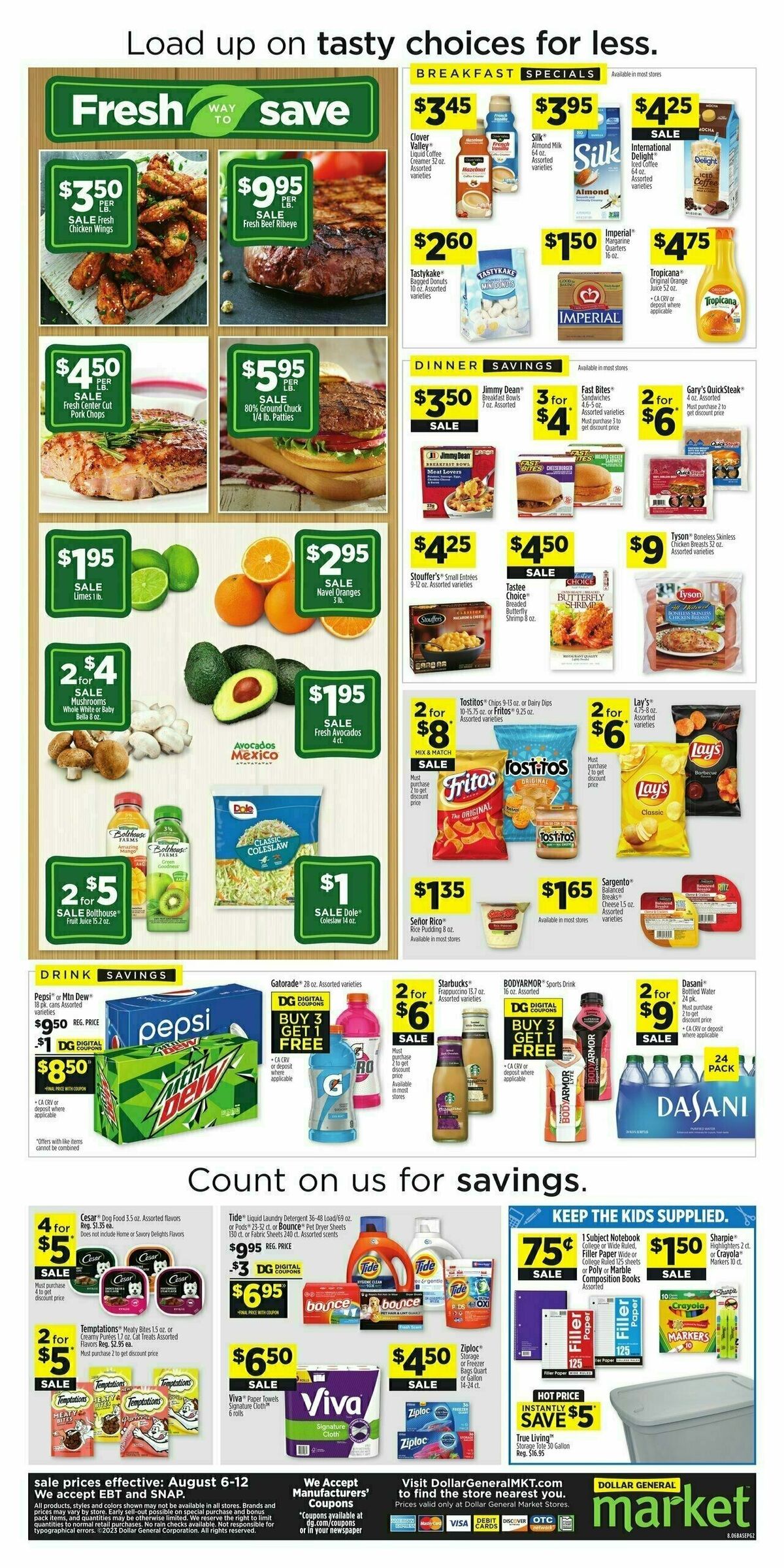 Dollar General Market Ad Weekly Ad from August 6