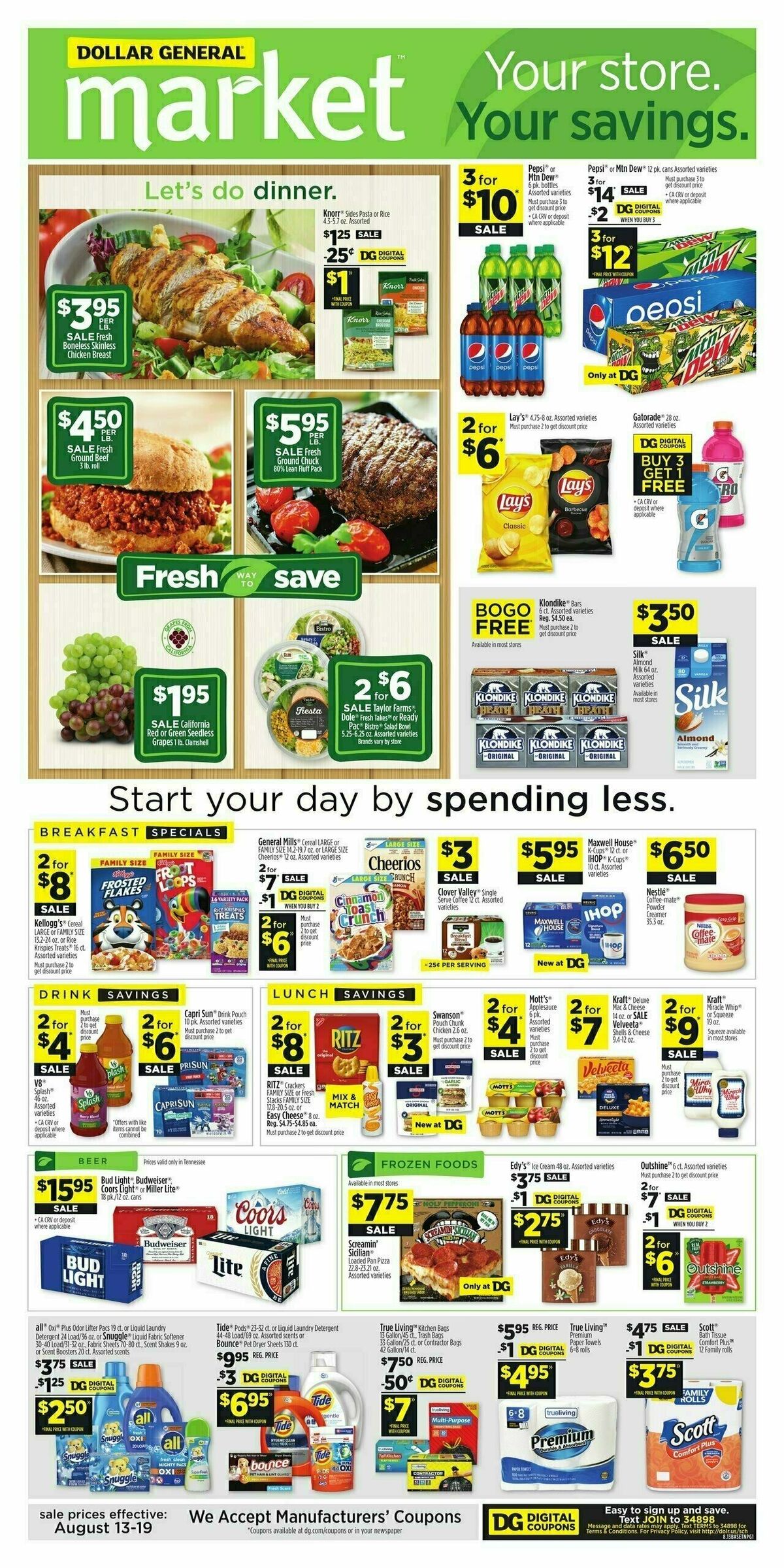 Dollar General Market Ad Weekly Ad from August 13