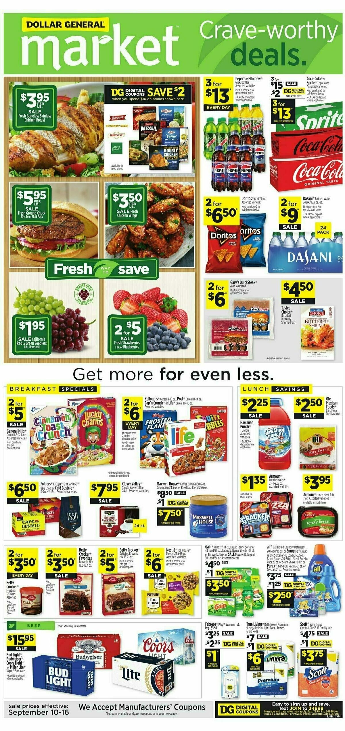 Dollar General Market Ad Weekly Ad from September 10