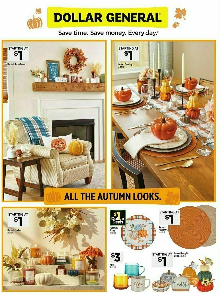 Dollar General All The Autumn Looks Weekly Ad from September 17