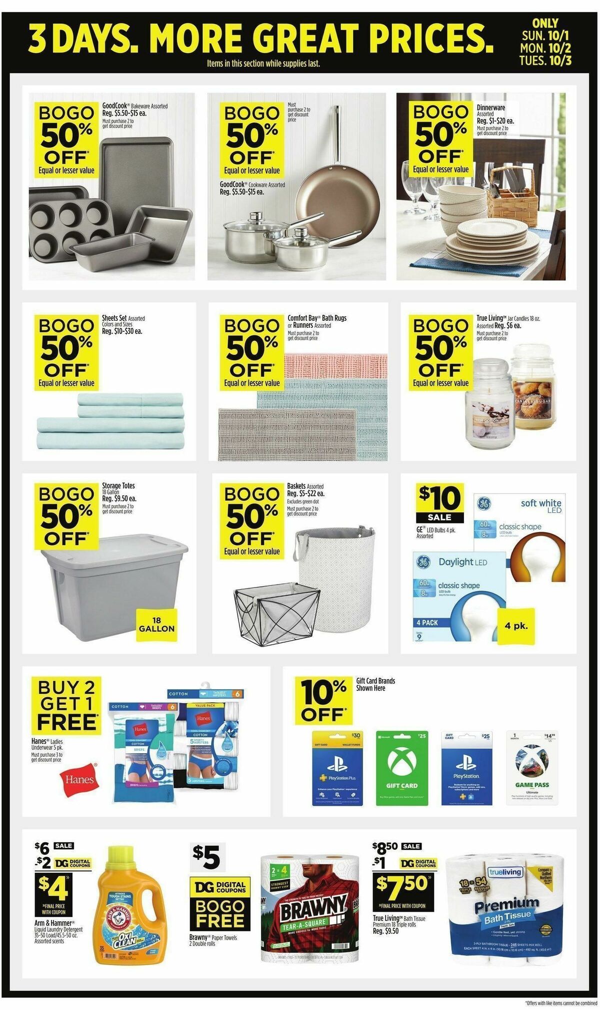 Dollar General Weekly Ad from October 1