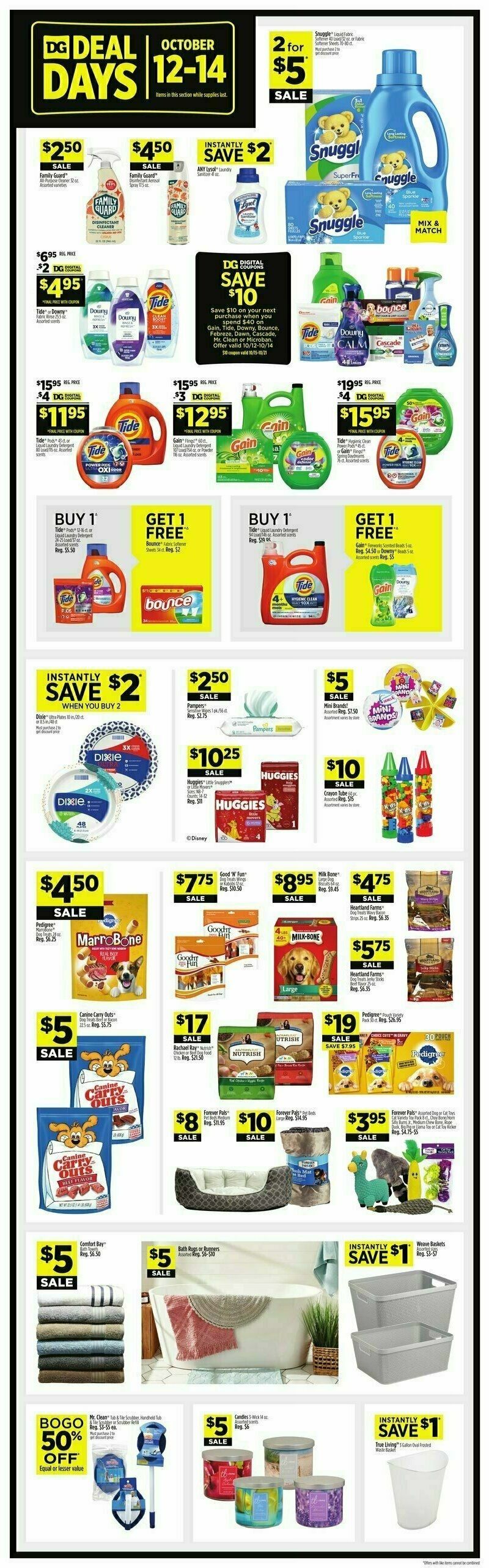 Dollar General Weekly Ad from October 8