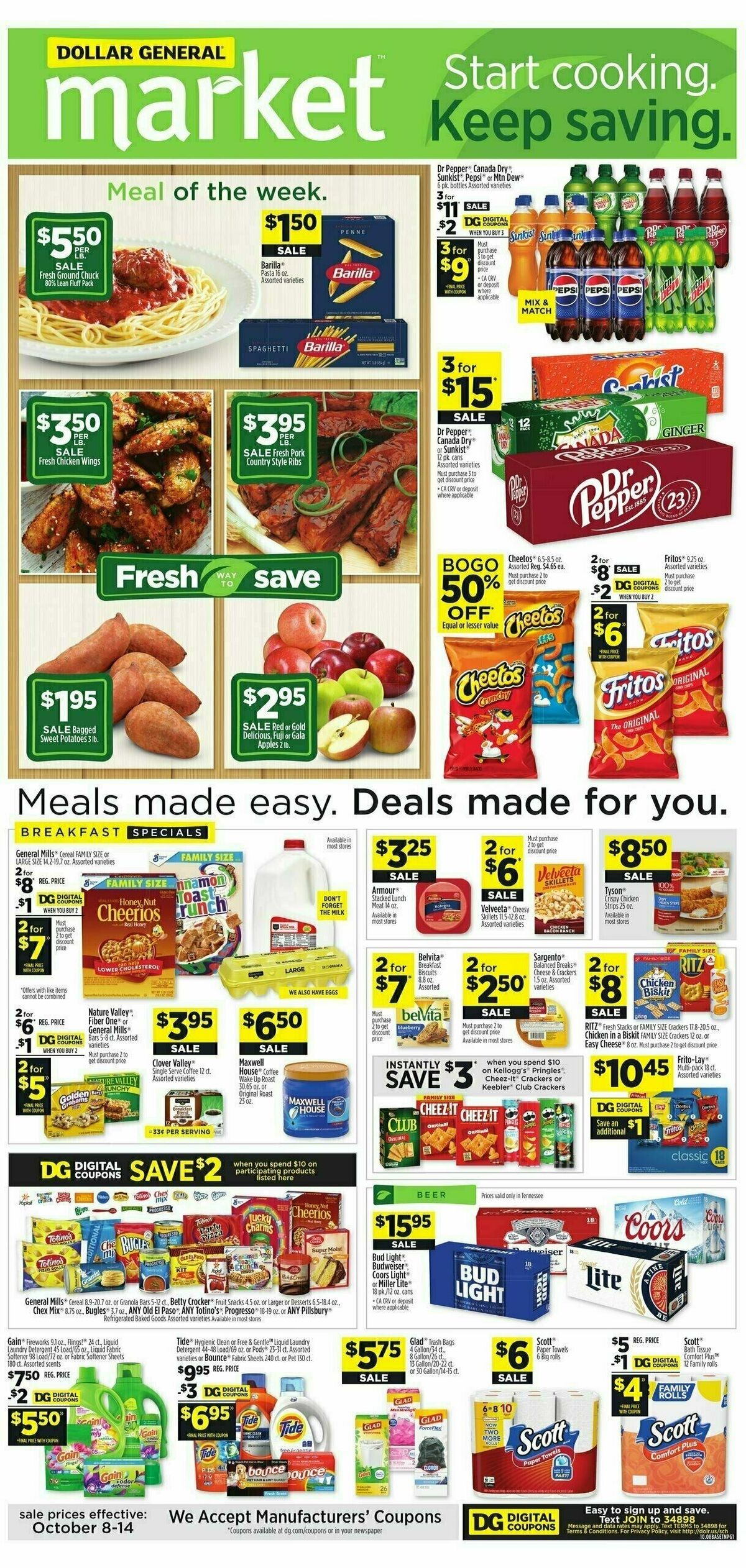 Dollar General Market Ad Weekly Ad from October 8