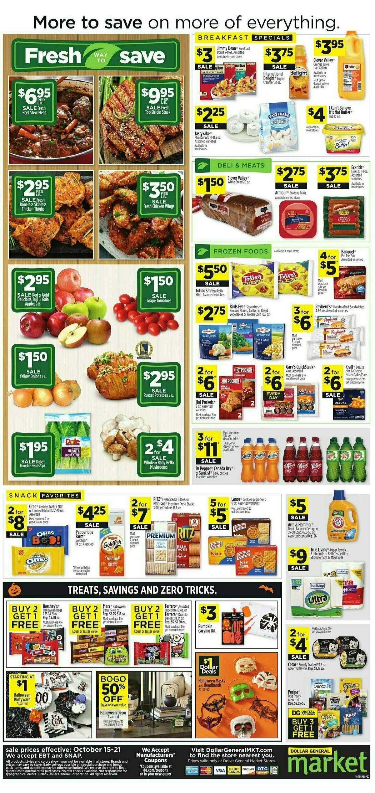 Dollar General Market Ad Weekly Ad from October 15