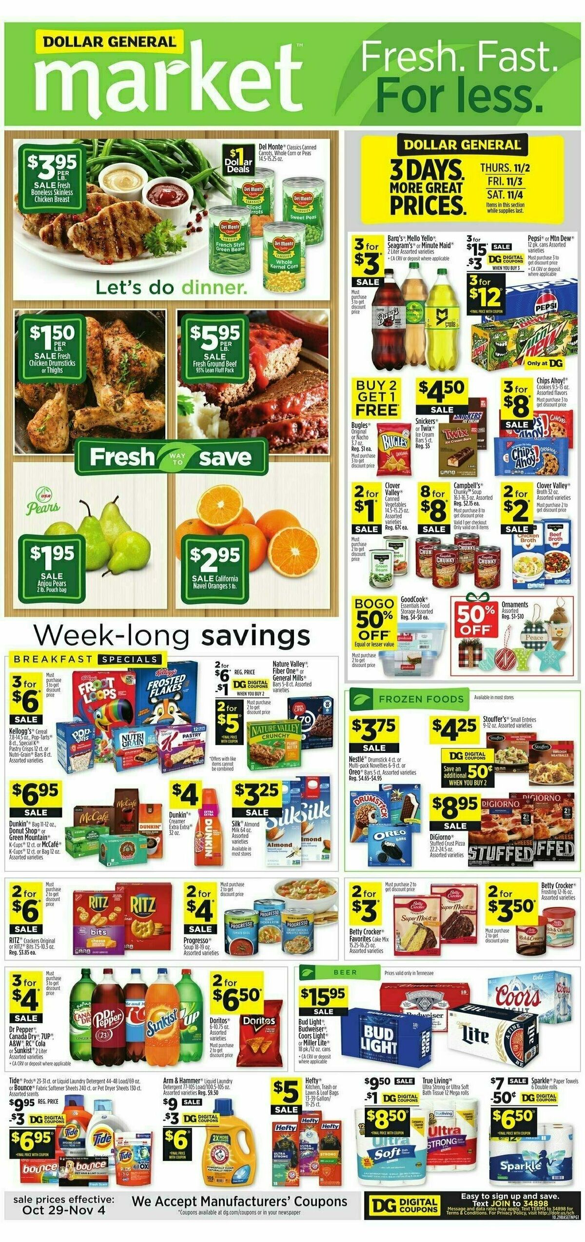 Dollar General Market Ad Weekly Ad from October 29