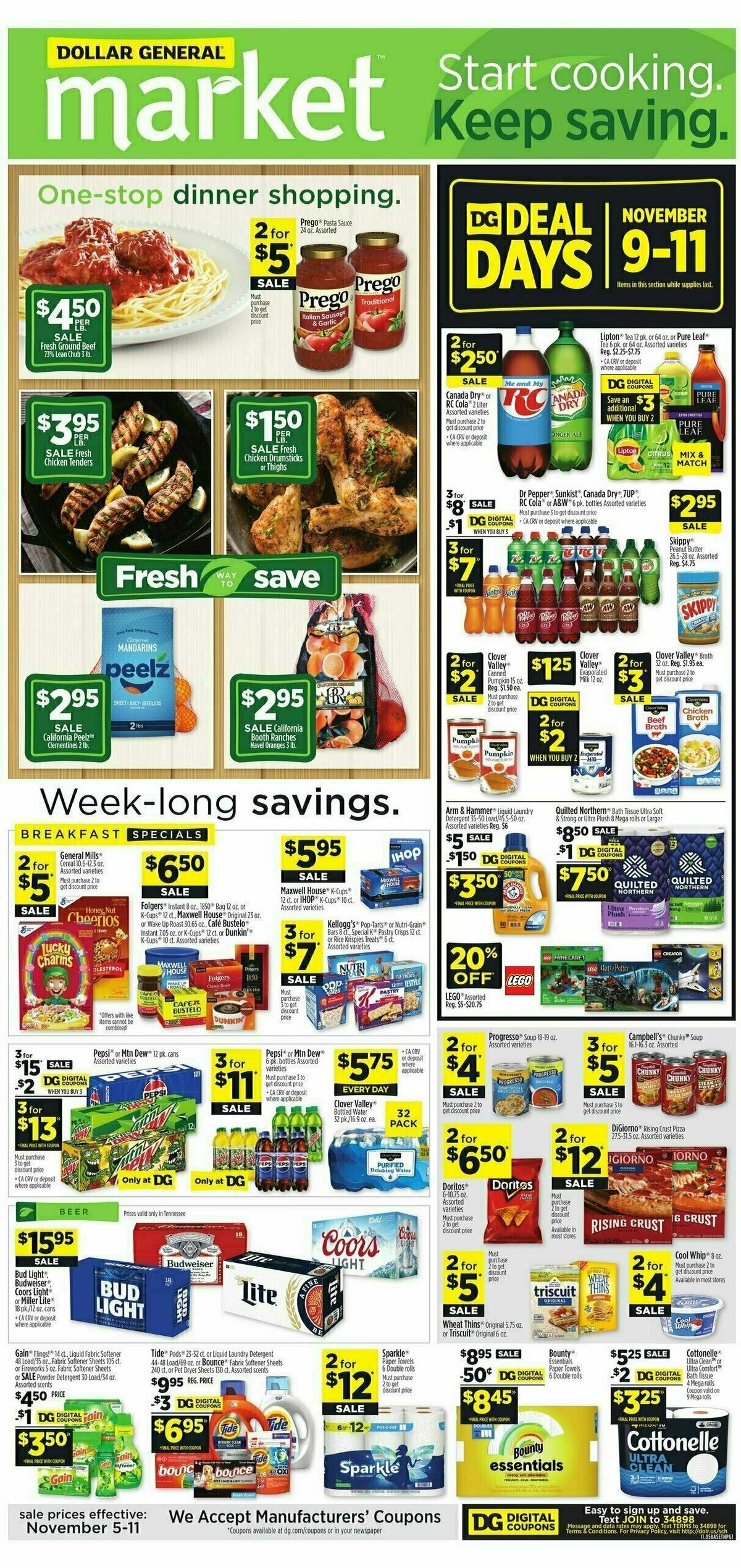 Dollar General Market Ad Weekly Ad from November 5