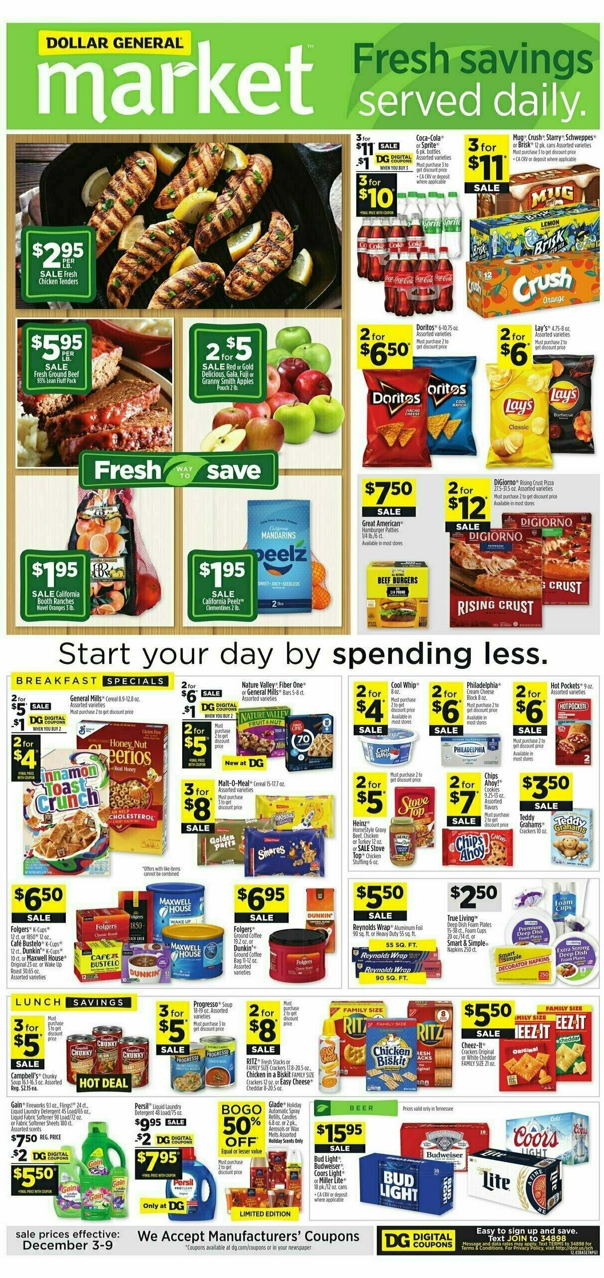 Dollar General Market Ad Weekly Ad from December 3