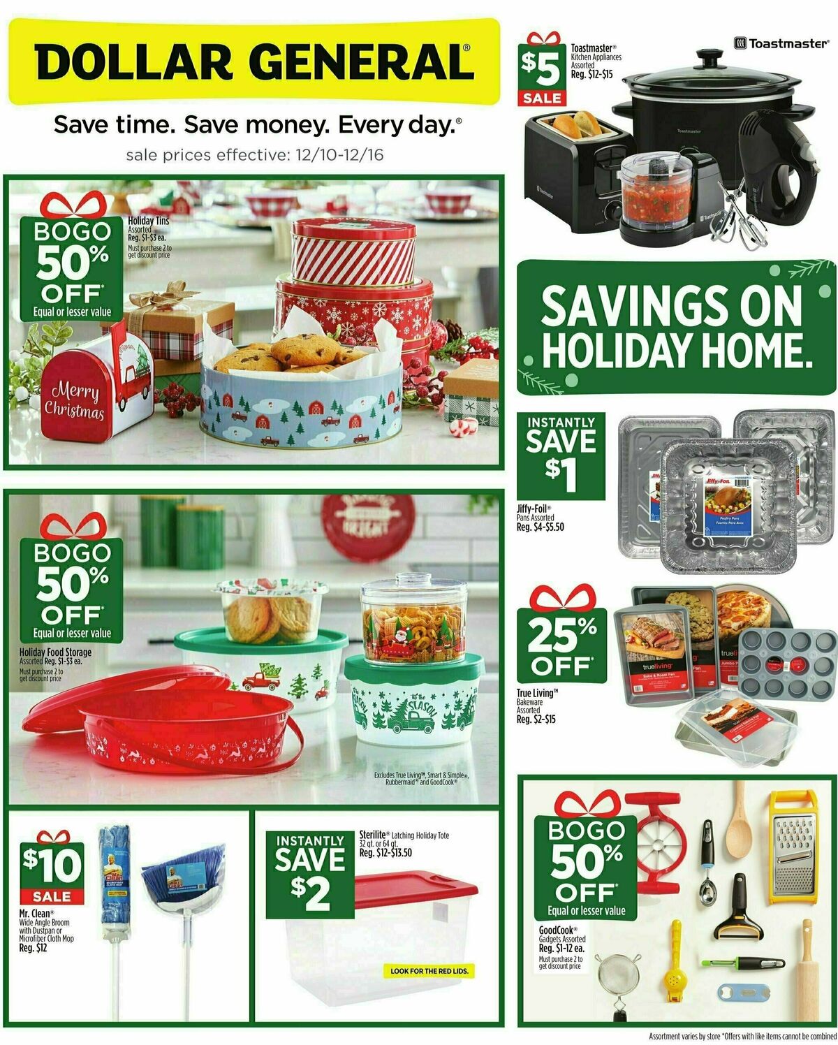 Dollar General Holiday Home Weekly Ad from December 10