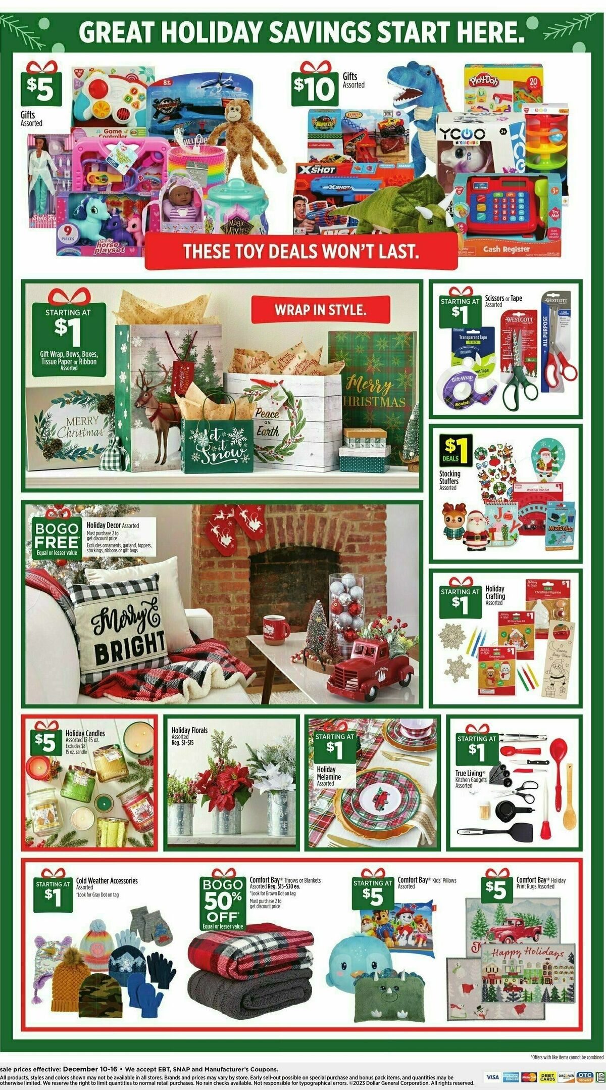 Dollar General Holiday Home Weekly Ad from December 10