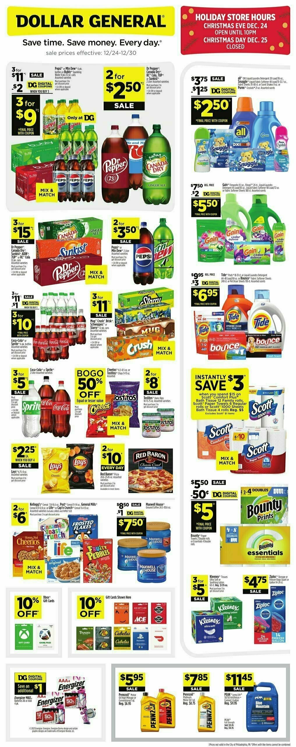 Dollar General Weekly Ad from December 24