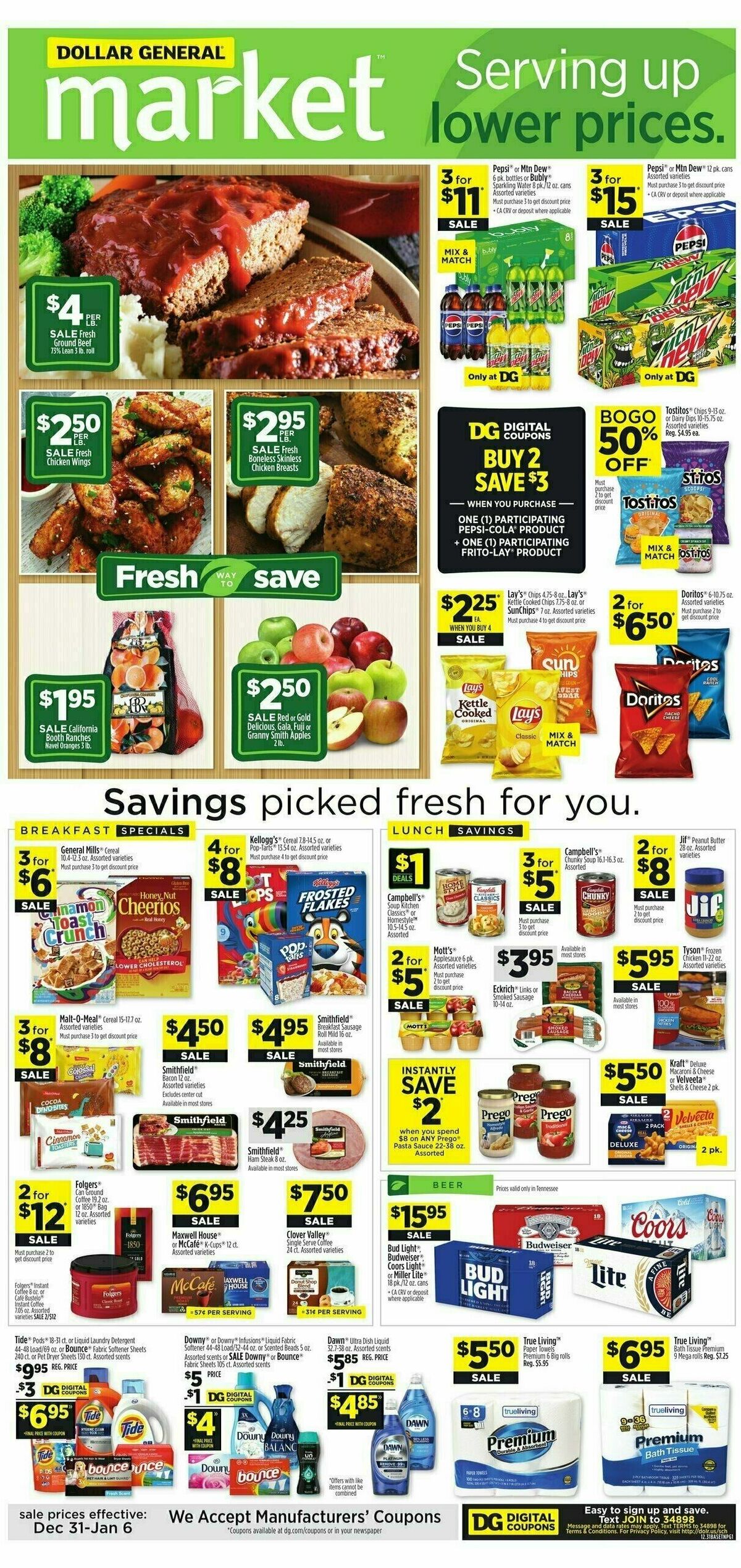 Dollar General Market Ad Weekly Ad from December 31